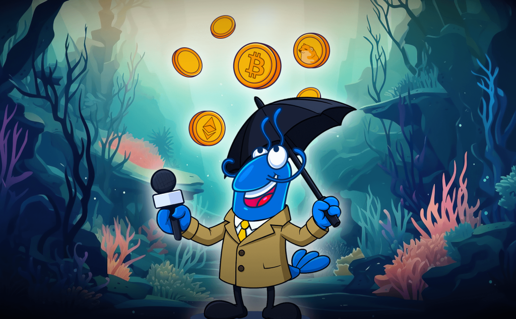 MR. Yabby Reporting the news while during a crypto rain