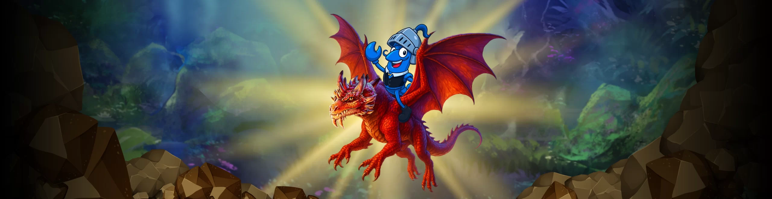 Yabby flying on the wings of doragon