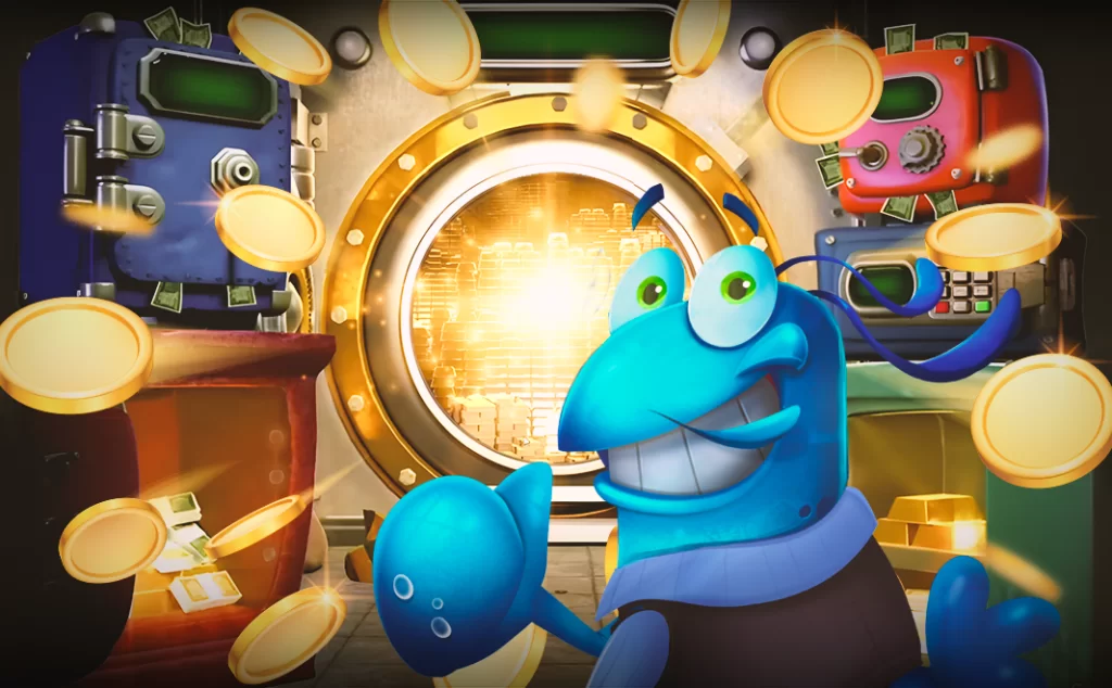 Mr Yabby opening the cash bandits safe