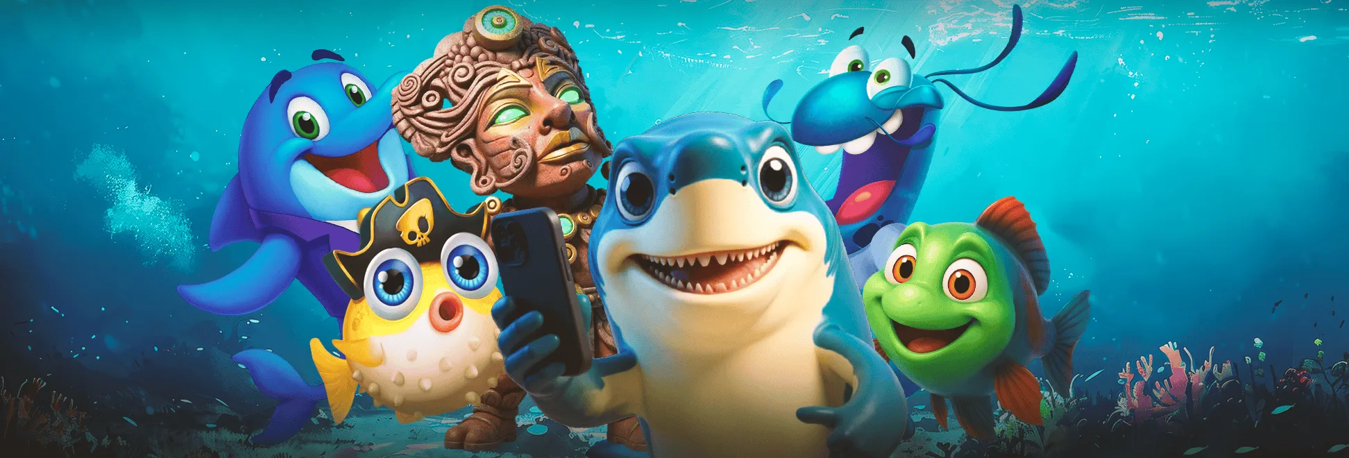 Yabby with friends from ocean games