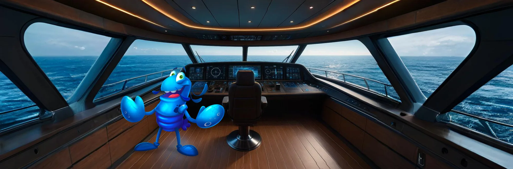 Mr. Yabby in his yacht