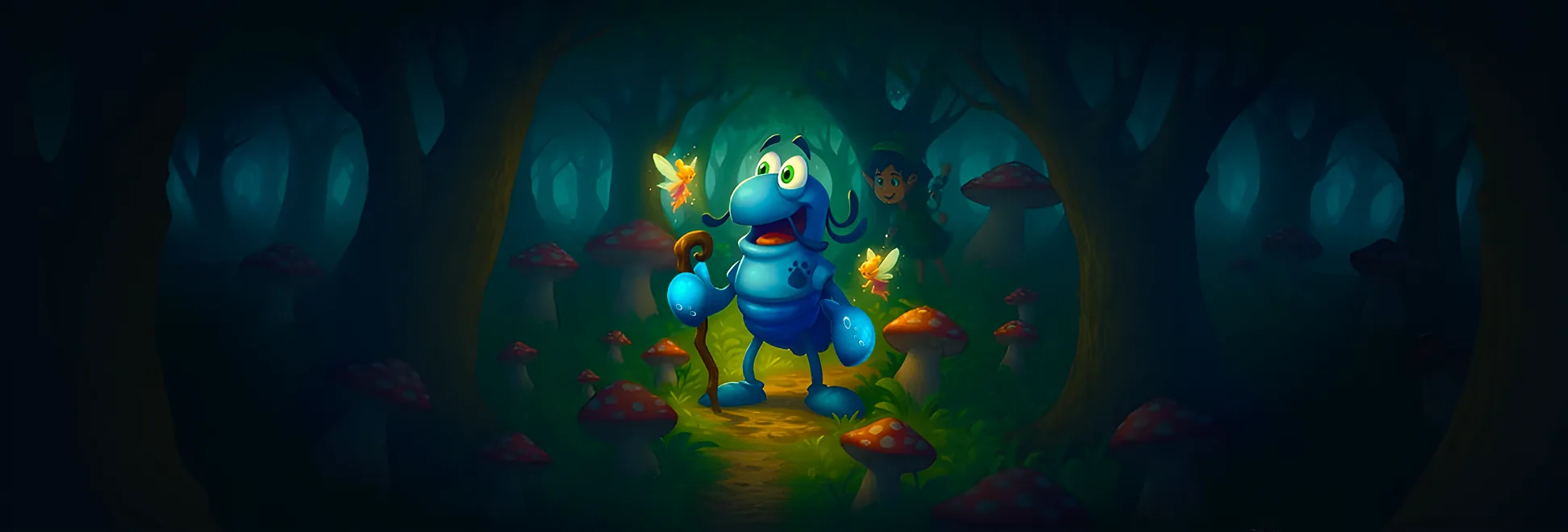 Mr. Yabby in a magical forest
